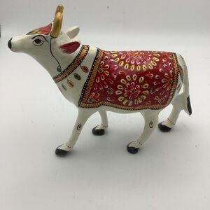 Handcrafted Decorative Meenakari Cow Figurine